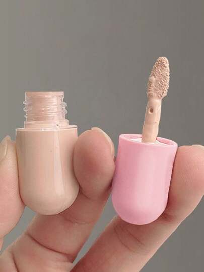 3 قطع زجاجات صغيرة جميلة قابلة لإعادة التعبئة للأساس السائل والجوهر مع فرشاة - زجاجات إعادة تعبئة أحمر الشفاه الشفاف مانعة للتسرب، مناسبة للأساس السائل، زجاجات مستحضرات التجميل المحمولة للسفر