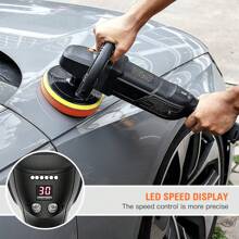 DOVAMAN Pulidora, 1500W, 180 mm/150 mm, 6 velocidades variables 600–3000 rpm