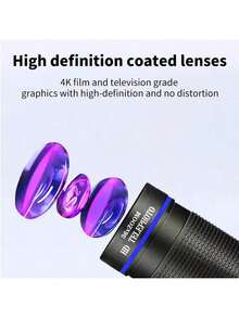 36X Telescope Mobile Phone Lens Photography Zoom Lens For Cell Phone Camera Mobile Microscope For Phone Lenses - 黑色 - 查看 3
