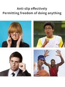 10个防滑眼镜耳钩，柔软灵活的眼镜腿夹，时尚眼镜和老花镜配件，防脱落 - 彩色 - 查看 4