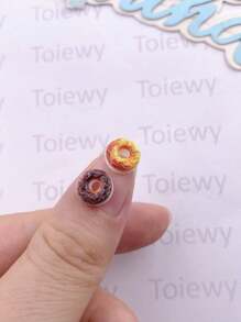 30pcs Mixed Resin Colorful Cute Mini 3D Simulated Donuts Flat Back Stone Scrapbook DIY Jewellery Fashion Decor Crafts Accessories