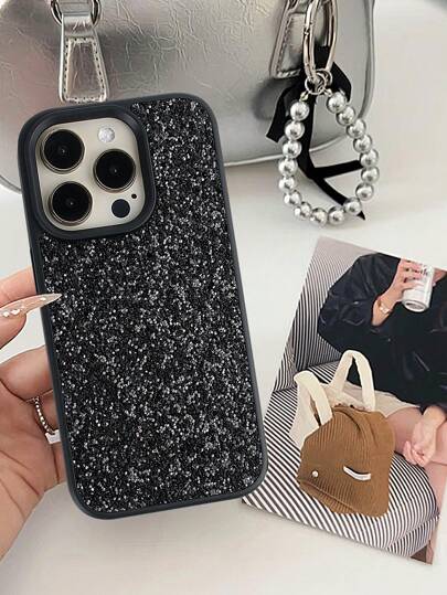 1pc Luxury Glitter Bling Diamond Leather Phone Case Compatible With IPhone17Air 17 16 15 14 13 12 11 Pro Max Plus X XS XR 7 8 Galaxy S21 S22 S23 S24 Plus S25Ultra A15 A16 A55 A53