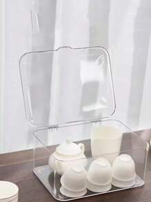 Jewelry Storage Box, Flip-Top Transparent Dust-Proof Box, Suitable For Hair Clips, Headbands, Elastic Bands Desktop Organizer, Stackable Drawer Storage Box, Vanity, Bathroom, Girlfriend Gift, Christmas Gift