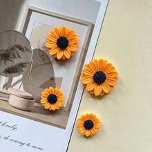 Ein Set aus 4/8 süßen Sonnenblumen-Kühlschrankmagneten, Geburtstagsgeschenk, Urlaubsgeschenk, geeignet für alle Jahreszeiten, perfekt für Kühlschränke und Büro-Whiteboards.