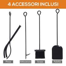 HOMCOM Firewood Racks - Black - View 5