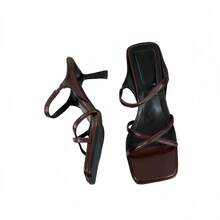 Women Heeled Sandals - 酒紅色 - 查看 7