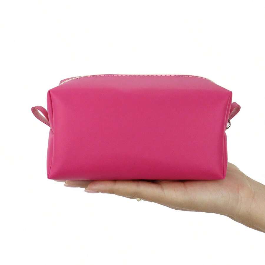 Spacious Unisex Toiletry Bag For Travel Accessories And Makeup - Màu Hồng Tươi - Xem 1
