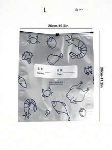 20 sztuk folii aluminiowej, utrzymujące świeżość, szczelne torby, dwa rodzaje opakowań wysyłane losowo, wielokrotnego użytku torby do przechowywania żywności w lodówce i zamrażarce 10 sztuk antybakteryjnych torebek z folii aluminiowej do przechowywania żywności, hermetyczne zamknięcie strunowe wielokrotnego użytku woreczki do lodówki i zamrażarki - Srebro - Zobacz 12