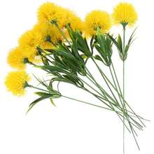 5/10/25 Stück künstliche Pflanzen aus Kunststoff, Löwenzahn Seide, Künstliche Blumen für Herbstdekorationen, Hochzeitsvase für Zuhause, Esszimmer, Schlafzimmer, Festivitäten, Geburtstagsfeiern, Outdoor Garten Dekorationen - Gelb - Übersicht 3