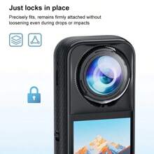 适用于 Insta360 X5 PULUZ 标准旋转 PC 镜头保护套 (透明)