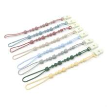 〈4PCS〉Bear Pacifier Clip! Silicone Teether Strap + Strong Clip, One-Piece Design For Stroller/Crib, Baby Travel Essentials (1/4PCS Options)