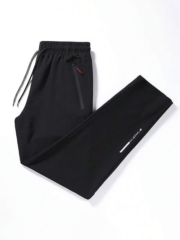 Pantalones deportivos para correr para hombres, pantalones de gimnasio, pantalones casuales sueltos y elásticos, ropa deportiva para exteriores - Negro - Añade 10
