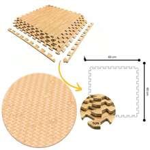 Fitness Floor Mat - Parquet Wood - View 2