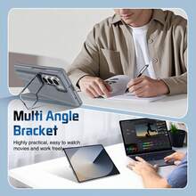 VIETAO 时尚相机手柄手机壳，兼容三星 Galaxy Z Fold 4/5/6/7，便携式腕带手机套，防水防震防摔防刮花 - 灰色 - 查看 4