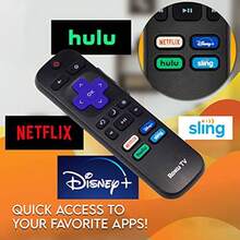 Ceybo 3226000887 Original Remote Control Compatible With All Westinghouse Roku Smart TV Includes  + Hulu And Sling Shortcuts - 黑色 - 查看 3