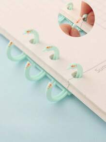 5/10/12pcs A4 Loose-Leaf Document Binding Ring 30-Hole Loose-Leaf Binder Plastic Apron B5 Handbook Loose-Leaf Book Coil Ring Is Detachable, 10/12Color-Mixed Random