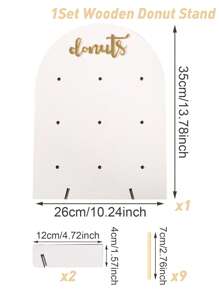 1set Donut Wooden Display Stand, White 9Holes/16Holes Wood Donut Stand, Cake Stand, Dessert Stand, Birthday Party Supplies, Wedding Party Supplies, Babe Shower Donut Cake Holder Board, Birthday Party Decorations, Wedding Decorations, Wedding Dessert Holder, Donut Display Wooden Stand, Donut Wall, Donut Display Board, Table Decorations, Home Decor, Room Decor, Thanksgiving Christmas Party Decoration Supplies, Party Favor, Party Gifts