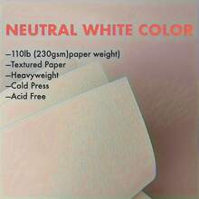 1 件优质豪华水彩素描本垫 - 38 张高品质纸张，110 磅，230 GSM，冷压，无酸纸，非常适合水彩技巧、混合媒体、绘图、绘画和艺术日记