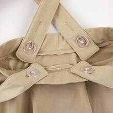 Noomelfish Girls Suspender Skater Skirt Stretchy Cotton Flared Overall Dress (4-12 Years) - Khaki - View 5