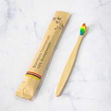 10pcs Disposable Bamboo Toothbrush, Soft Bristles & Hard Bristles - Brown - View 8