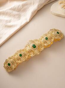 1pc Gold-Plated New Turkish Moroccan Kaftan Belt, Middle Eastern Arabic Women's Luxury Wedding Party Dress Chain, Fashion Waist Chain