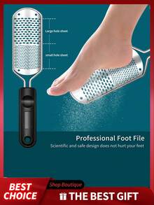 1 件不锈钢足部护理、足部锉刀、修脚套装、足部护理、修脚工具、足部磨砂膏、足部锉刀、足部锉刀和老茧去除器、足部刮刀 - 彩色 - 查看 9
