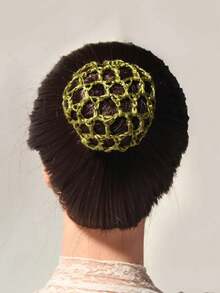 5/10 losowych damskich siatek na włosy w stylu vintage i minimalistycznym, profesjonalne akcesoria do włosów, osłonki na koki odpowiednie dla pilotów, pielęgniarek, tancerek, jednokolorowe sportowe opaski poliestrowe na cały sezon, zestaw do stylizacji włosów, zestaw narzędzi do włosów, akcesoria do domu i urody dla kobiet, prezenty