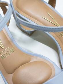 Women's Sandals With Thick Low Heel, Simple, Colorful, Comfortable, With Buckle, Vizzano - 6291.900 - màu xanh da trời - Xem 6