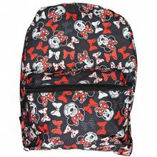 Disney & Bows All Over Print Black And Red 16" Backpack With Front Pocket - 黑色 - 查看 3