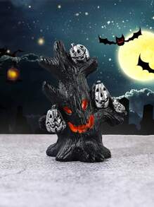 Tree Stump Ghost Figurines Garden Miniatures, Mini Spooky Halloween Resin Ghost Statue Ornament For Porch Patio Backyard Yard Home Shelf Decor Accent Halloween DIY Accessories Tree Ghost Pumpkin Tree Decorative Resin Accessories Fall Decor Autumn Decor Home Decor Halloween Decor Room Decor