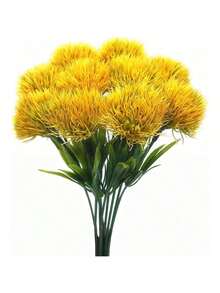 5/10/25 Stück künstliche Pflanzen aus Kunststoff, Löwenzahn Seide, Künstliche Blumen für Herbstdekorationen, Hochzeitsvase für Zuhause, Esszimmer, Schlafzimmer, Festivitäten, Geburtstagsfeiern, Outdoor Garten Dekorationen - Gelb - Übersicht 8
