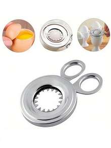 1/2pcs Boiled Egg Topper, Egg Shell Cracker, Stainless Steel, Eggshell Cutter, Practical, Convenient To Operate, Household Eggsplitting Machine, Kitchen Tools, Kitchen Utensils
