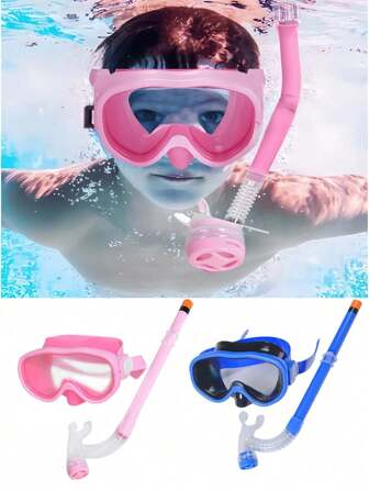 Set da snorkeling per bambini e adulti - Maschera da nuoto anti-appannamento, maschera da immersione e tubo di respirazione per nuotare e fare snorkeling