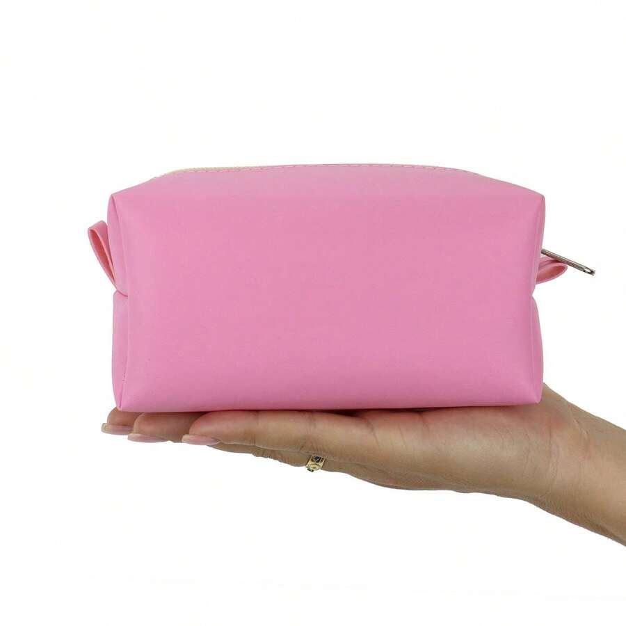 Spacious Unisex Toiletry Bag For Travel Accessories And Makeup - Baby Pink - View 1