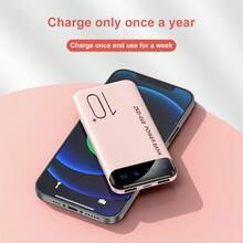 超薄移动电源便携式充电器，10000mAh 便携式充电器，快速充电 USB C 输入和输出/USB-A 输出，便携式充电器，精致小巧，兼容智能手机，适合，紧凑型充电器兼容 /Android 手机，适合夏季假期户外旅行/露营和紧急备用移动电源，适合送给家人、朋友、生日电量显示的礼物 - 綠色 - 查看 7