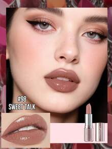 Misslyn 柔滑滋润唇膏，不粘腻，丝滑保湿，高光泽浓郁裸色，品牌彩妆，面部装饰化妆品，适合女性和女孩，冬季必备，Y2K风格，时尚百搭，适合生日、情人节、派对、新年等各种场合，最佳礼物之选，纯素且不经动物实验 - #98 SWEET TALK - 查看 3