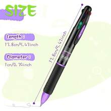 96 Pack 4 In 1 Multicolor Ballpoint Pen 4 Color 0.7 Mm Retractable Ballpoint Pens Colored Multiple Tip Gel Ink For Back To School Teacher Office Nurse Gift - 96 - 查看 3