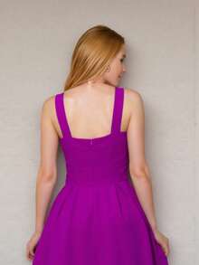 Tailored Dress With Cups Fashion Items!!! - Purple - View 2