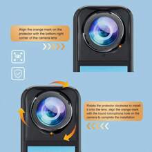 适用于 Insta360 X5 PULUZ 标准旋转 PC 镜头保护套 (透明)