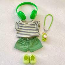 (Doll Clothes Only) For Labubu 1st, 2nd, 3rd Generation Labobo Doll Clothes, High Energy 3.0 LBB Resin Figurine Sitting Party Outfit, Headphones, Fashion Versatile Set - Multicolor - View 9