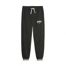 Puma Fashionable Minimalist Versatile Logo Women's Drawstring Hem Knit Jogger Pants - Black - View 1