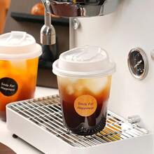 10pcs 20Pcs 50pcs/Set 360/400/420/500/520ml Plastic Drinking Cups With Lids Disposable Cups For DIY Iced Coffee Smoothie Cold Drinks Thick Direct Drinking Cup Milkshake Hot Coco Birthday Party Supplies With Random Kawaii Sticks