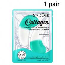 1对/5对/10对胶原蛋白保湿眼膜，凝胶眼膜，淡化细纹和皱纹，减少黑眼圈，改善眼部浮肿和放松，含有胶原蛋白和透明质酸，深层滋润，缓解干燥和粗糙的皮肤，提亮眼周，紧致眼部皮肤并增强弹性，适合所有肤质 - 彩色 - 查看 17