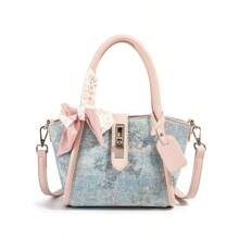 多巴胺少女配色新款中国风刺绣波士顿包女2025春夏新款枕头包单肩包斜挎包手提包