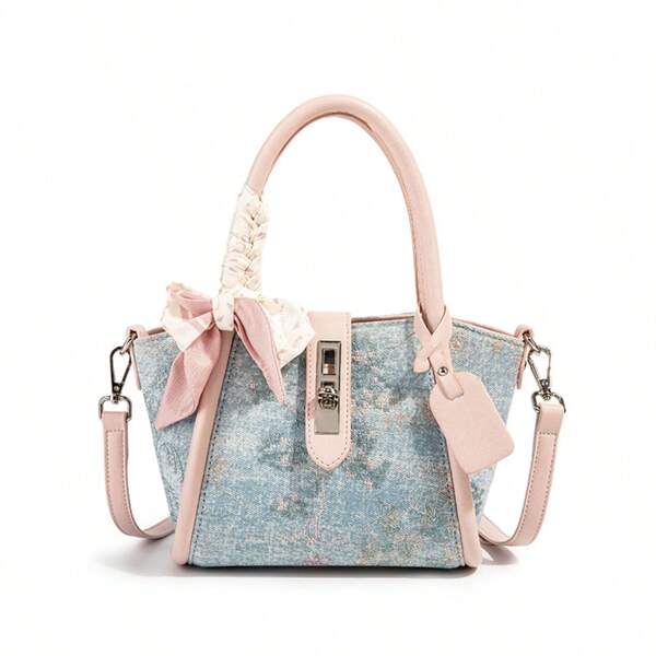 Bolso de Boston con bordado de estilo chino de esquema de color de la dopamina, nueva bolsa de almohada, bolso de hombro, bolso cruzado, bolso de mano para mujer, Primavera/Verano 2025