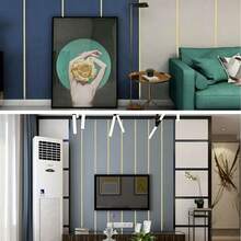 1 Roll Self-Adhesive PVC Decorative Wall Sticker - 10m/32.8ft Peel And Stick Molding Trim, Shiny Mirror Finish For Living Room, Bedroom, Bathroom, And More, Easy DIY Home Decor, Bathroom Wall Stickers - Multicolor - View 8