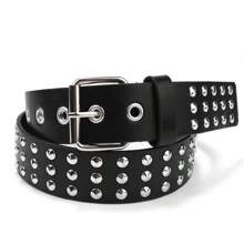 1pc Women's Rivet Spiked Punk/Goth Rock Style Casual Hip Hop Jeans Belt Summer, School