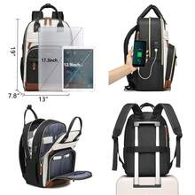 Laptop Backpack For Women Bag Fit 15.6 Inch Work Business Backpacks Purse With USB Charger College Bookbag Waterproof Business Computer Backpack Anti-Theft Casual Backpacks For Nurse Teacher - Multicolor - View 3