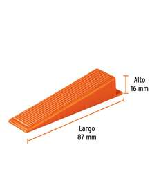 Bolsa con 100 cuñas para nivelación de azulejos, TRUPER - Naranja - Ver 2