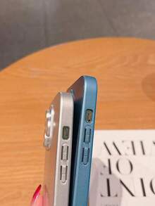 1PC Deluxe Aurora CD Pattern Frosted Phone Case, Drop-Proof And Fingerprint-Proof Hard Shell, Compatible With IPhone 15pro Max/14/13/12/11 - 深藍色 - 查看 7